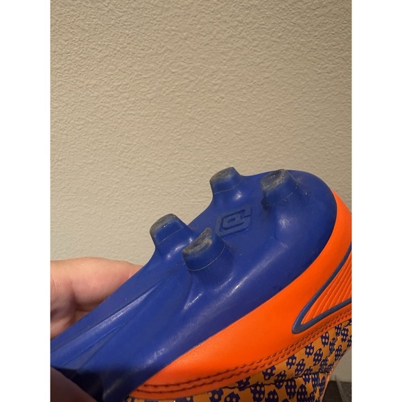 Dream Pairs Mens Soccer Cleats Football Shoes Training US Size 9 Blue/Orange - Picture 6 of 8